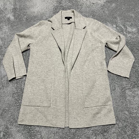 J.Crew Sweater Blazer Womens XS Sophie Preppy Academia J0244 Gray Wool Blend - Picture 1 of 8